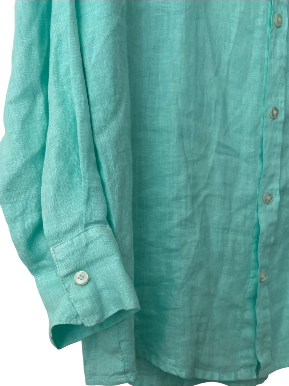 Haris Cotton Loose Fit 100%
Linen Long Sleeve Shirt Size M - Picture 4 of 12